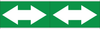 Brady B-946 White on Green Vinyl Self-Adhesive Pipe Marker - 4 in Height - 12 in Length with Left / Right Arrow - 93397 - 754476-93397 - R. S. Hughes Company, Inc.