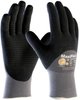 PIP Maxiflex 34-845 Black/Gray Large Nylon Cut-Resistant Gloves - EN 388 1 Cut Resistance - Nitrile Dotted Palm & Fingers, Palm & Over Knuckles Coating - 8.9 in Length - 616314-18121 - 616314-18121 - R. S. Hughes Company, Inc.