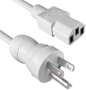 NEMA 5-15P Hospital Grade (Gray) to IEC 60320 C13 (Gray), 16AWG / 3C, SJT, 60C, 120 inches -- 233056-06 - Image