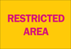 Brady B-302 Polyester Rectangle Yellow Restricted Area / No Trespassing Sign - 14 in Width x 10 in Height - Laminated - TEXT: RESTRICTED AREA - 84275 - 754476-84275 - R. S. Hughes Company, Inc.