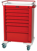 AL810B7 Aluminum Super 7 Drawer Crash Cart with Breakaw.. - AL810B7 - Harloff Company, Inc. (The)