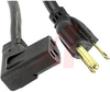 Power Cord; 13 A; Cord; SJT; 3 m; 0.34 in. (Nom.) Outer; 1625 W; 125 V; Black - 70116009 - Allied Electronics, Inc.
