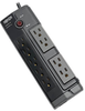 Protect It! 9-Outlet Surge Protector with 4 Rotating Outlets, 6 ft. Cord, 2160 Joules, Tel/DSL/Fax Protection, Black - TLP906RTEL - Tripp Lite by Eaton