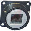 connector,metal circ,panel mount recept,4-hole square flange,rj 45,black finish - 70027008 - Allied Electronics, Inc.