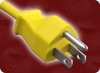 NEMA 5-15P YELLOW to ROJ SPECIAL HOME // Power Cords // North American Power Cords // 3 Conductor Power Cords - 5154.018S - Quail Electronics