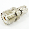 UHF Female (Jack) to Mini UHF Male (Plug) Adapter, Nickel Plated Brass Body -- SM2154 - Image