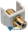 Hubbell Snap-Fit Coaxial RCA to F-Type Gold Pass-Through,.. - SFRFGAL - TelephoneStuff.com