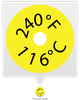 SL240F 116C TEMPERATURE SENSOR LABEL - SL240F - Telatemp Corporation