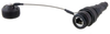 Category 6, RJ45 In-line Receptacle Electroless Nickel with Grounding Shield & Dust Cap, Large OD - T6B00016 - MilesTek Corporation