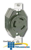 Leviton 20 AMP, 250V, Non-Grounding Single Flush Receptacle -- 2370 - Image