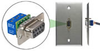 DB9 (F) to terminal block cable mount connector. - CD-DB9FEZB - Visual Sound, Inc.