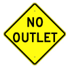 No Outlet Sign -- W14-2