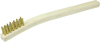 Small Handle Wire Scratch Brush, Brass Fill, Wood Block, 3 x 7 Rows, Vending Ready - 44189V - Weiler Abrasives