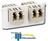 Siemon SM Bezel with 2 Duplex LC Adapters (4 Fibers) - SMC-LC-02 - TelephoneStuff.com