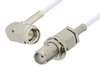 SMA Male Right Angle to SMA Female Bulkhead Cable 6 Inch Length Using RG196 Coax - PE34141-6 - Pasternack