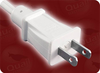 NEMA 1-15P POLARIZED FUSED WHITE to SPLIT HOME // Power Cords // North American Power Cords // 2 Conductor Power Cords -- 1076.096 - Image