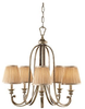 Light Single Tier Chandelier - F2642/5SVSD - Murray Feiss Lighting