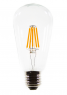 ST64 Clear LED Bulb - 6W – Dimmable - 2700K - LED-15018 - Cable & Supplies, Inc.