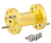 Waveguide Transition With WR-10 UG-387/U-Mod Round Cover Flange to WR-12 UG-387/U Round Cover Flange in 1 Inch Length -- SMW10TS12001A - Image