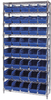 Open Wire Shelving, 9Shelves, 40Bin, Blu; Shelving Unit Type Quantum Storage - 44AC8559 - Newark, An Avnet Company
