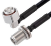 Low PIM RA N Male to N Female Bulkhead Cable 1/4 inch Superflexible Coax in 48 Inch - FMCA2259-48 - Fairview Microwave Inc.