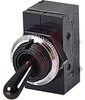 SWITCH,TOGGLE, FLAT LEVER;SPST;ON-OFF,20A,250VAC;0.25 IN. QC;ACTUATOR,BLACK - 70065606 - Allied Electronics, Inc.