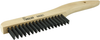 Hand Wire Scratch Brush. .012 Carbon Steel Fill, Shoe Handle, 2 x 17 Rows - 44061 - Weiler Abrasives