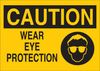 Brady B-401 Polystyrene Rectangle Yellow Personal Protection Equipment (PPE) Sign - 14 in Width x 10 in Height - TEXT: CAUTION - 25909 - 754476-25909 - R. S. Hughes Company, Inc.