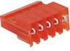 IDC Receptacle, Closed-End Without Polarizing Tab, 22 AWG, Red, 5 pos. - 70042740 - Allied Electronics, Inc.