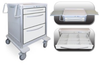 3 Drawer Short Lightweight Aluminum Bedside/Slim Cart -- JSGKA-399-LTG - Image