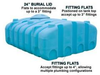 2500 Gallon Aquifer Low Profile Cistern w/ Burial Lid -- A-ACT2500-LPB