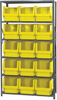 Open Shelving, 6Shelves, 15Bins, Yellow; Shelving Unit Type Quantum Storage - 44AC5686 - Newark, An Avnet Company