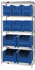 Open Wire Shelving, 5Shelves, 10Bin, Blu; Shelving Unit Type Quantum Storage - 44AC8158 - Newark, An Avnet Company
