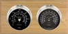 2 Instrument Weather Station - Catalina, Nickel cases, Black dials, Oak panel