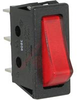 Switch, Rocker, Unprinted, Thin, Lighted, Red, SPST -- 70207339