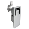 Compression Latch, Lift & Turn, Medium Size, Flush Style, No Restriction, Non-Locking, Zinc Alloy, Chrome Plated, Textured - 62-40-101-2 - Southco
