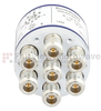 SP6T Latching DC to 12.4 GHz Electro-Mechanical Relay Switch, Indicators, Reset, up to 400W, 12V, N -- SEMS-4070-SP6T-N - Image