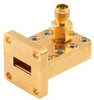 WR-42 to 2.92mm Female Waveguide to Coax Adapter UBR220 with 17.6 GHz to 26.7 GHz in Brass - FMWCA1101 - Fairview Microwave Inc.