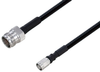 Fire Rated 4.3-10 Female to NEX10 Male Low PIM Cable 12 Inch Length Using SPF-250 Coax Using Times Microwave Parts - PE3C6353-12 - Pasternack