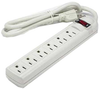 6-Outlet Power Strip Plastic Perpendicular 3ft -- 2150-SF-12 - Image