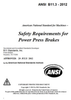 Safety Requirements for Power Press Brakes - Electronic Copy -- ANSI B11.3-2012