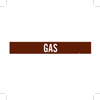 Brady B-946 White on Brown Vinyl Self-Adhesive Pipe Marker - 2 1/4 in Height - 2 in Character Height - 14 in Length - Printed Msg = GAS - 7358-1 - 754473-67220 - R. S. Hughes Company, Inc.