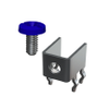Horizontal Screw Terminal w/Screw-UnAssembled,Blue - 7690-5 - Keystone Electronics Corp.
