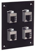 Universal Sub-Panel, 4 Shielded Category 6 Couplers, RJ45 Straight Thru - REF00012 - MilesTek Corporation