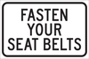 Brady B-959 Aluminum Rectangle White Stop Signs, Traffic Control Signs & Banners Sign - TEXT: FASTEN YOUR SEAT BELTS - 115478 - 754473-18487 - R. S. Hughes Company, Inc.