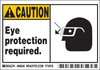 Brady B-302 Black / Yellow on White Polyester Machine & Equipment Safety Label - 5 in Width - 3 1/2 in Height - Printed Text = CAUTION - EAR PROTECTION REQUIRED. - 86846 - 754476-86846 - R. S. Hughes Company, Inc.