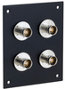 4 JACK PANEL INSERT BULKHEAD FEED THROUGH TRB 3 LUG NON ISOLATED - REF00172 - MilesTek Corporation