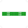 Brady B-946 White on Green Vinyl Self-Adhesive Pipe Marker - 1 1/8 in Height - 3/4 in Character Height - 7 in Length - Printed Msg = STEAM - 7412-4 - 754473-67955 - R. S. Hughes Company, Inc.