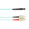 6m (19.7ft) SCMTRJ Aqua OM4 MM Fiber Patch Cable INDR Zip OFNR - FOCMRM4-006M-SCMT-AQ - Black Box