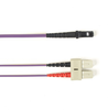 3m (9.8ft) SCMTRJ VT OM1 MM Fiber Patch Cable INDR Zip OFNR - FOCMR62-003M-SCMT-VT - Black Box